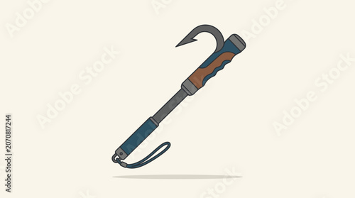 Εκτύπωση καμβά Fishing Gaff Hook Vector Illustration