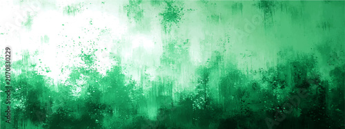 Fotografie Abstract textured green background with light and dark patches, resembling watercolor brushstrokes or a forest canopy