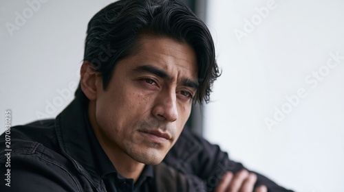 Invisible illness workplace young adult Hispanic slim man steady