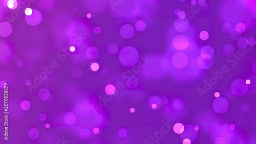 Purple bokeh lights background with glowing circles
