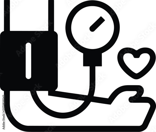 Blood pressure monitor and heart rate gauge for medical health checkup and wellness assessment