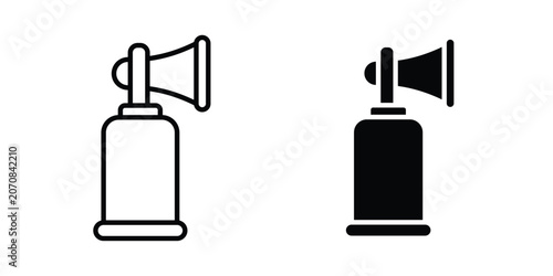 Fotografie Air horn icon. Set of black vectors