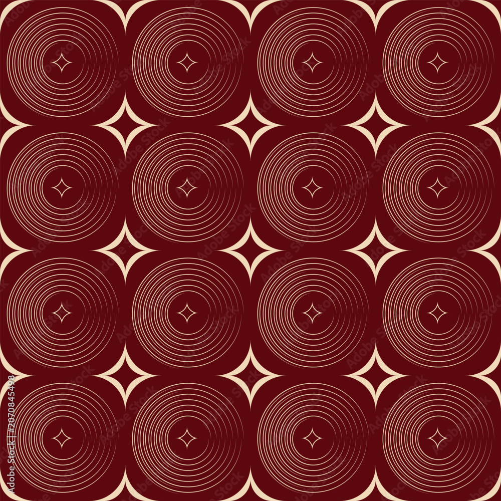 Fototapeta premium Geometric Circle Pattern Collection Seamless Abstract Round Shape Backgrounds Vector