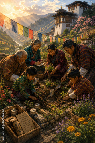 Family Future Memories – Bhutanese Family Creating a Living Time Capsule Garden