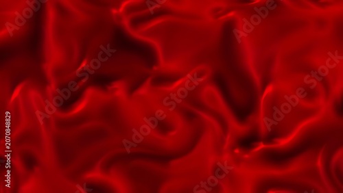 Red swirling abstract background with vibrant flowing shapes
