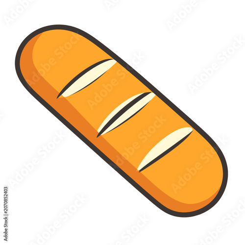 A single loaf of baked bread with scoring marks on top