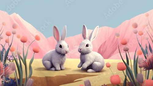 Spring Forest Animals in a Peaceful Woodland

