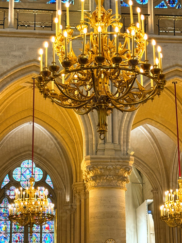 beautiful large religious stone building, view inside