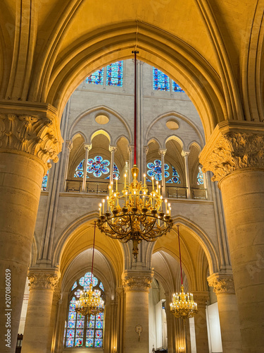 beautiful large religious stone building, view inside