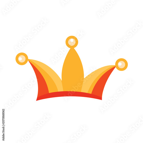 Playful jester hat vector for party, carnival, branding, apps, prints