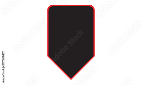 Foto A Minimalist Red Shield Outline Set Against A Solid Deep Transparent Background