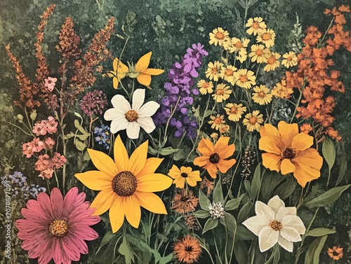 Two 5x7 cards are shown with a bunch of pretty wildflowers.

