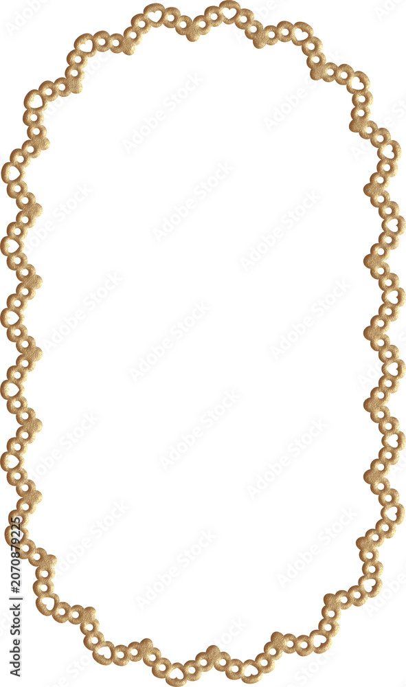 Naklejka premium Oval Embossed Lace Frame