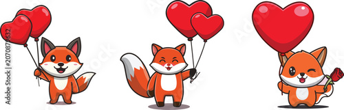 2d fox holding red balloons.eps