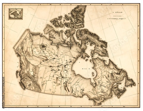 Canada Antique Map.
