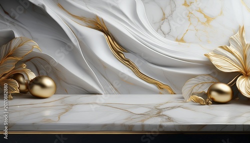 luxury white marble background modern banner