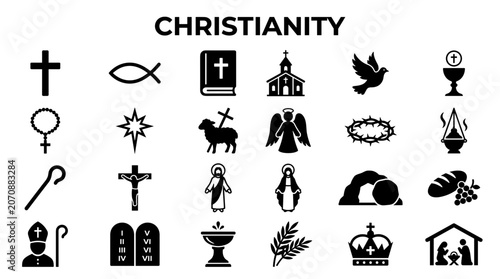 Fotografía Christianity Symbols Icons Religious Faith Jesus Christ Bible Church Dove Cross