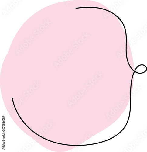 Foto Curly bracket frame with soft pink background isolated on transparent background