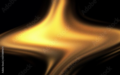 Fotografie Elegant abstract gold wave grainy texture background with shiny light flow and d