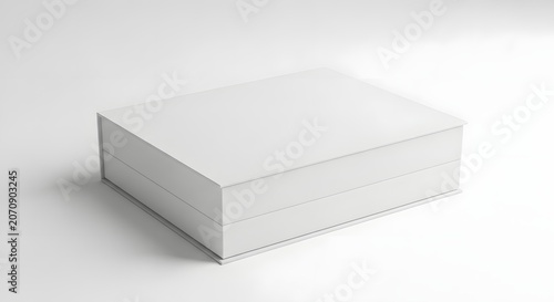 Blank white box mockup realistic packaging presentation for product branding and design visualization
