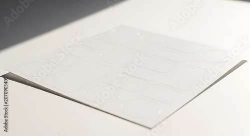 Blank sticker mockup sheet presentation clear vinyl decal mockup product packaging visualization