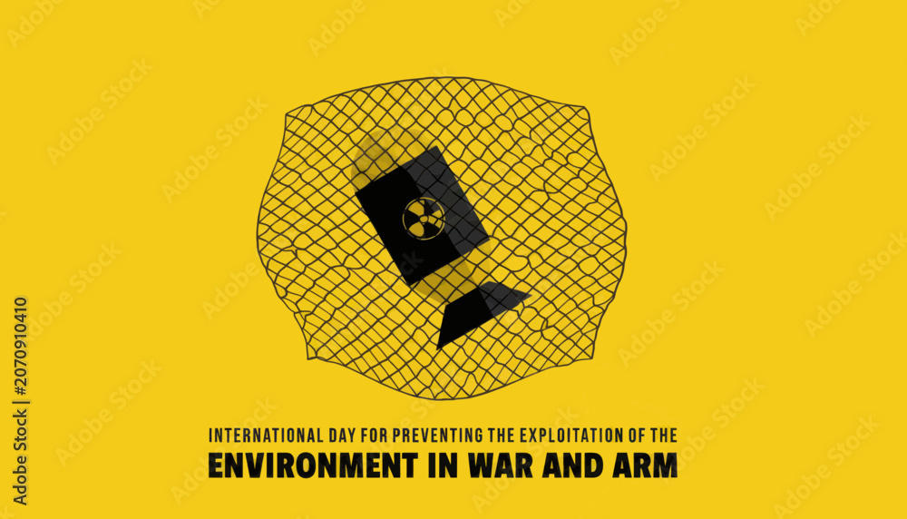 Fototapeta premium International day for preventing the exploitation of the environment in war and armed conflict