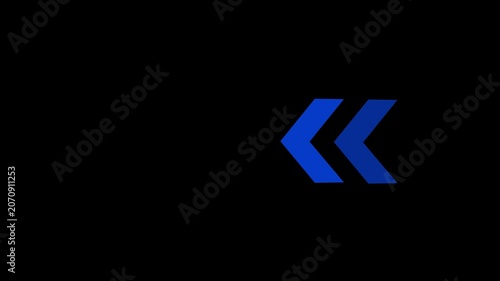 Blue Arrow Direction Motion Background Loop.4k video