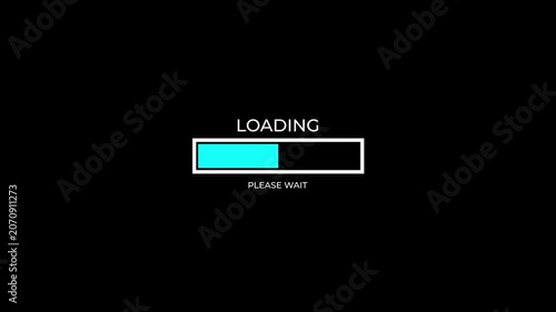 Digital Loading Bar Animation Loop.4k video