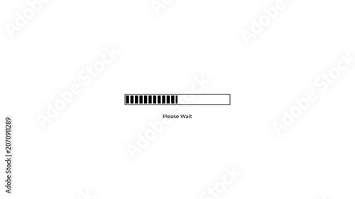 Please wait loading Progress Bar Animation Loop.4k video