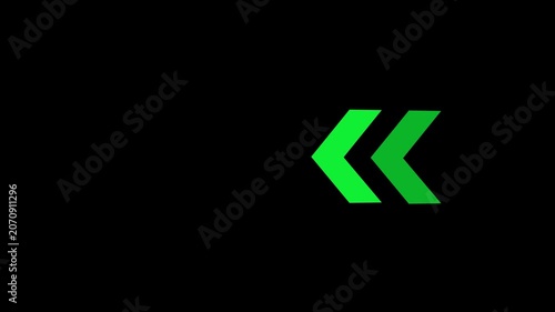 Green Arrow Direction Motion Loop.4k video