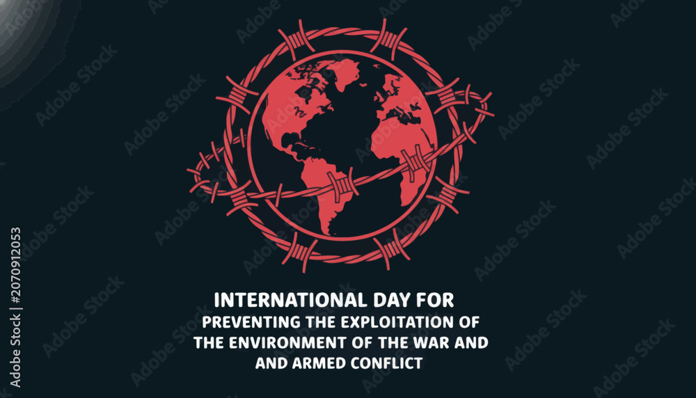 Fototapeta premium International day for preventing the exploitation of the environment in war