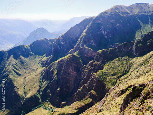 Valokuva Breathtaking vista of the majestic Andean mountain range in Peru, featuring vast