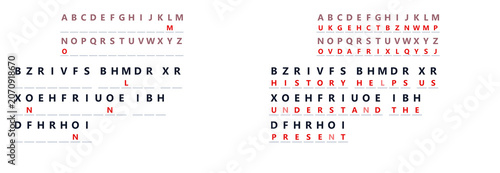 Canvastavla Cryptogram puzzle addressing history and understanding the present