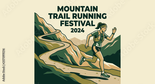 Mountain Trail Running Festival 2024 Event Illustration