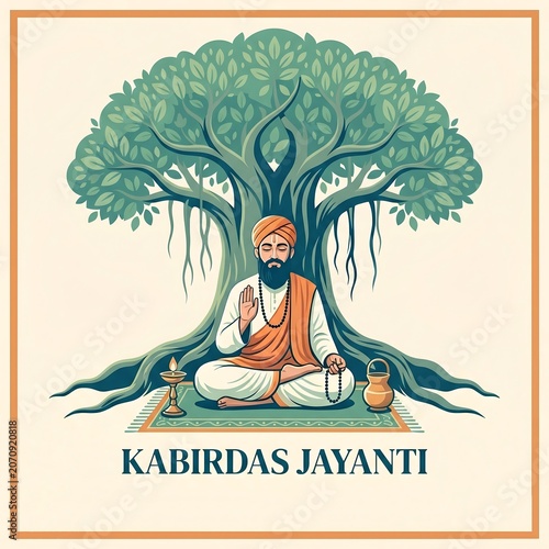 Kabirdas jayanti celebration under tree