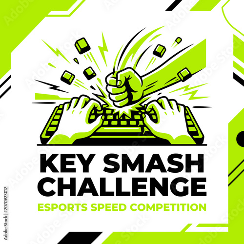 Key Smash Challenge Esports Speed Competition Icon Intense GamingActionEvent