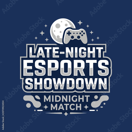 Late Night Esports Showdown Midnight Match Gaming Graphics