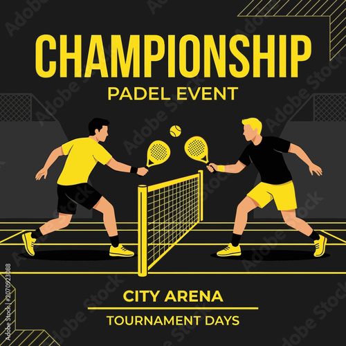 Lively Padel Championship Event Displaying Athletic Competition