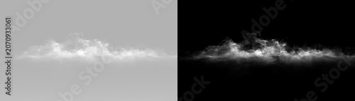 Obraz na płótnie Smoke floating white smoke cloud realistic isolated transparent overlay fog mist