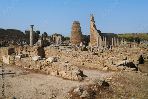 Ruins of the ancient city of Perge, Turkey	
