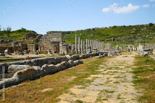 Ruins of the ancient city of Perge, Turkey	

