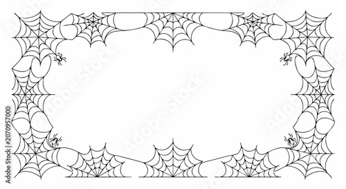 spooky spiderweb border