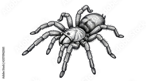 Fotografie A large spider with long legs.