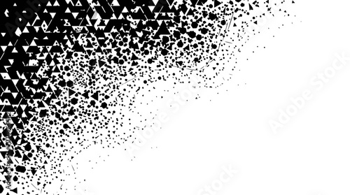 Bild auf Leinwand Black and white noise particles.