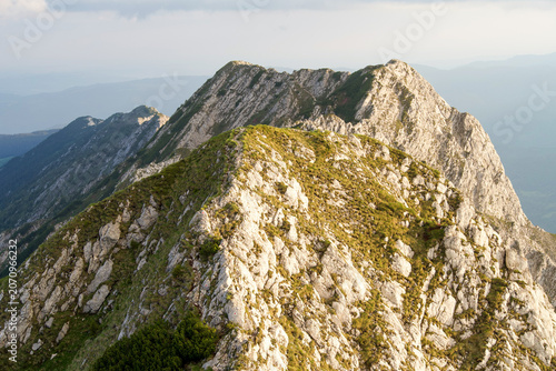 Canvas Print mountain landscape in the mountains, The Southern Ridge of Piatra Craiului Mount