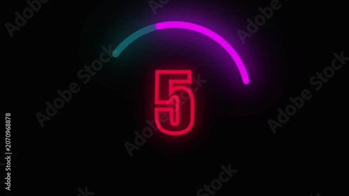 10 Second Neon Countdown Timer