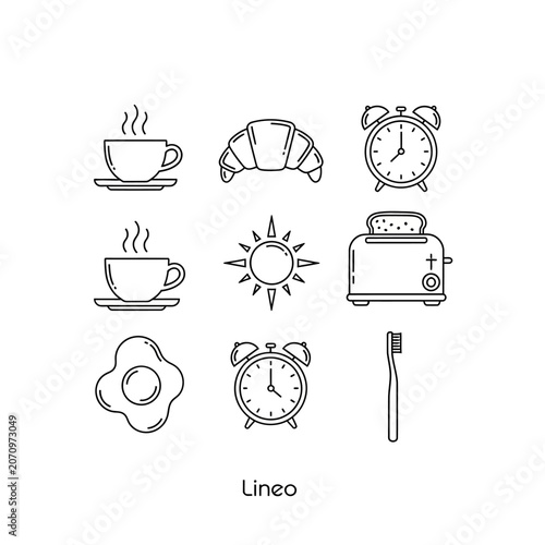Breakfast Food and Morning Objects.