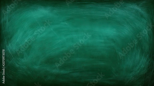 Green Chalkboard Background with Textured Chalk Dust Marks