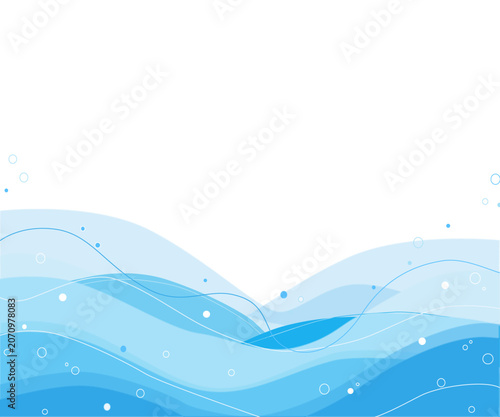 Abstract Blue Water Wave Background with Bubbles
Abstract blue water background with flowing waves, bubbles and splash elements. Clean vector design featuring transparent layers, soft gradients 