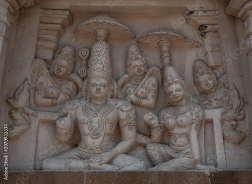 The Kailasanatha Temple in Kanchipuram, Tamil Nadu, South India is an ancient and one of the most impressive architectural monuments.